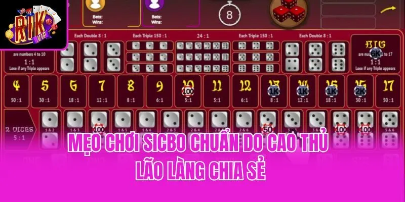 Mẹo Chơi Sicbo Chuẩn Do Cao Thủ Lão Làng Chia Sẻ